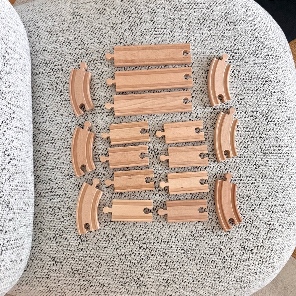 Wooden Train Track Railway Mix Lot Compatible w Thomas & Friends, Brio, IKEA